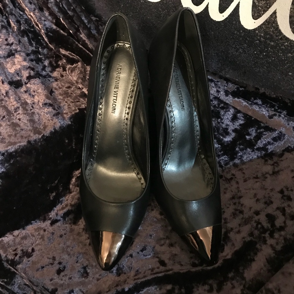 Bronze and Black Heels